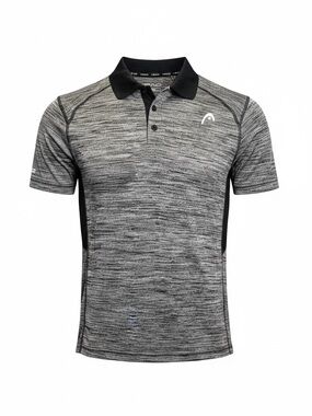 Head Men's Heather Gray Polo with Black Accents
